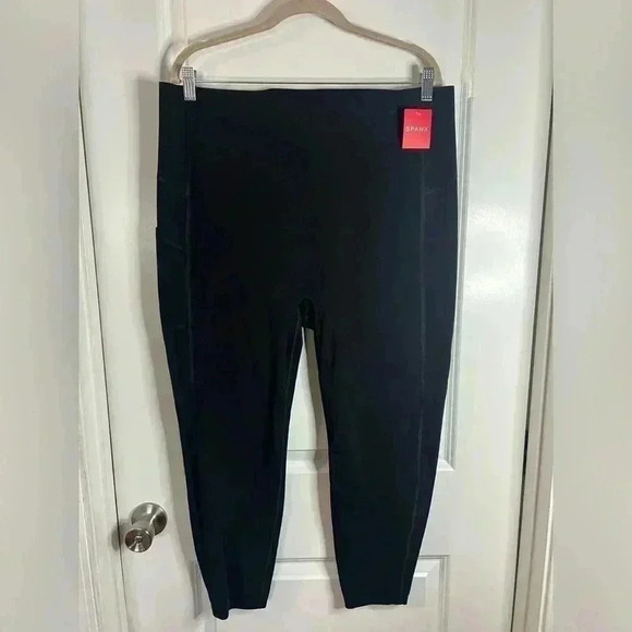 NWT Spanax Women’s EveryWear 7/8 Very Black Leggings - Size 2XL - Picture 1 of 5